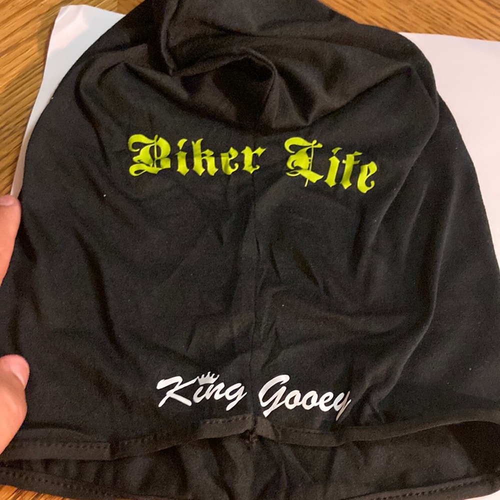Black ski mask/ biker life/ king gooey/